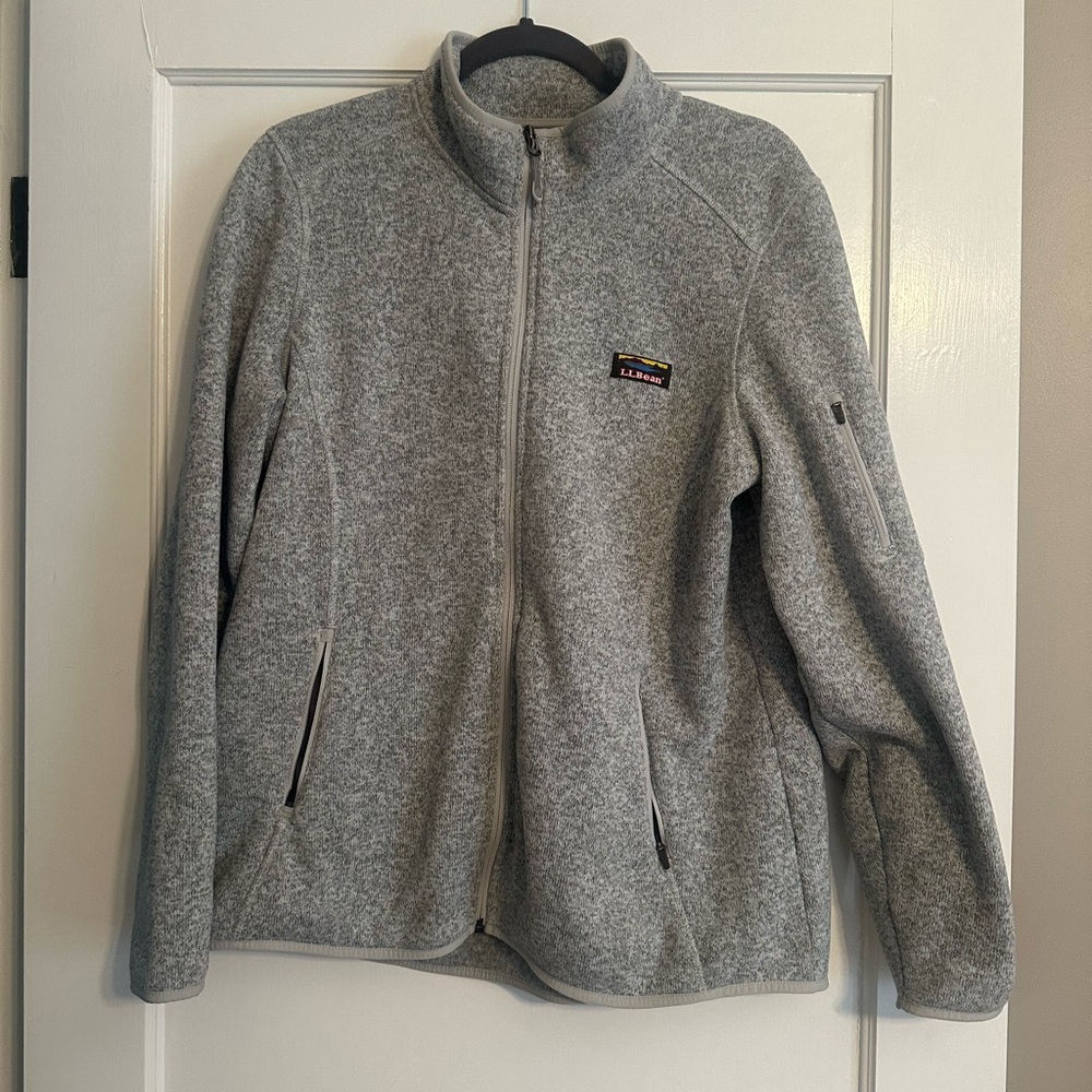 LLBean Gray Full-Zip Fleece Jacket - worn once